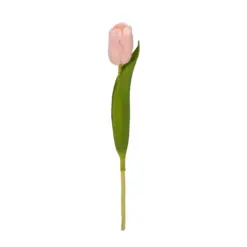 Alternative view of GloboStar® Artificial Garden PINK TULIP BRANCH 21200 Τεχνητό Διακοσμητικό Κλαδί Ροζ Τουλίπα Y37cm