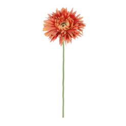 Alternative view of GloboStar® Artificial Garden ORANGE  ROSE BRANCH 21206 Τεχνητό Διακοσμητικό Κλαδί Ζέρμπερας Πορτοκαλί Y44cm
