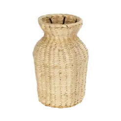 Alternative view of GloboStar® Artificial Garden HAVANA 21222 Διακοσμητικό Πλεκτό Καλάθι - Κασπώ Γλάστρα - Flower Pot Μπεζ Μ16 x Π16 x Υ25cm