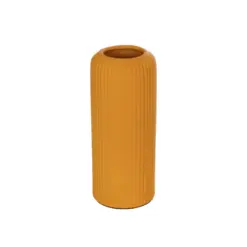 Alternative view of GloboStar® Artificial Garden CANGUU 21255 Διακοσμητικό Κεραμικό Βάζo Πορτοκαλί Π11 x Μ11 x Υ26 cm