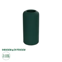 GloboStar® Artificial Garden KUTA 21256 Διακοσμητικό Κεραμικό Βάζo Πράσινο Π10 x Μ10 x Υ20 cm