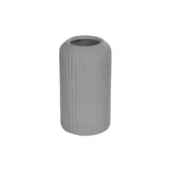 Alternative view of GloboStar® Artificial Garden LOVINA 21257 Διακοσμητικό Κεραμικό Βάζo Γκρι Π9 x Μ9 x Υ16 cm