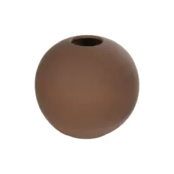 Alternative view of GloboStar® Artificial Garden SANUR 21261 Διακοσμητικό Κεραμικό Βάζo Καφέ Π22 x Μ22 x Υ20cm
