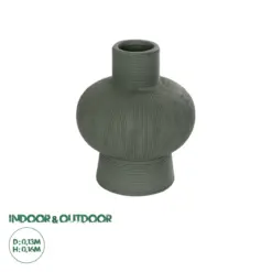 GloboStar® Artificial Garden MALACHITE 21264 Διακοσμητικό Κεραμικό Βάζo Πράσινο Π13 x Μ13 x Υ16cm