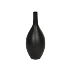 Alternative view of GloboStar® Artificial Garden OLRANDO 21273 Διακοσμητικό Κεραμικό Βάζo Μαύρο Π8 x Μ8 x Υ20cm