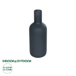 GloboStar® Artificial Garden MYSTIQUE 21275 Διακοσμητικό Κεραμικό Βάζo Γκρι Π7 x Μ7 x Υ20cm