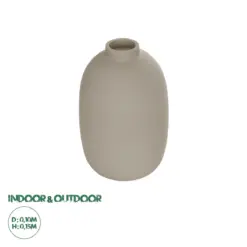 GloboStar® Artificial Garden PHUKET 21276 Διακοσμητικό Κεραμικό Βάζo Καφέ Π10 x Μ10 x Υ15cm