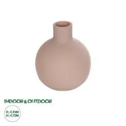 GloboStar® Artificial Garden OAHU 21277 Διακοσμητικό Κεραμικό Βάζo Ροζ Π10 x Μ10 x Υ12cm