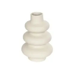 Alternative view of GloboStar® Artificial Garden THAILAND 21278 Διακοσμητικό Κεραμικό Βάζo Μπεζ Π14 x Μ14 x Υ21cm