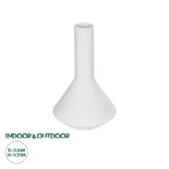 GloboStar® Artificial Garden ARMENINVILLE 21283 Διακοσμητικό Κεραμικό Βάζo Λευκό Π16 x Μ16 x Υ25cm