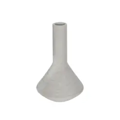 Alternative view of GloboStar® Artificial Garden BARBADOS 21284 Διακοσμητικό Κεραμικό Βάζo Γκρι Π16 x Μ16 x Υ25cm