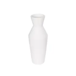 Alternative view of GloboStar® Artificial Garden MALVINA 21285 Διακοσμητικό Κεραμικό Βάζo Λευκό Π10 x Μ10 x Υ24cm