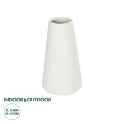 GloboStar® Artificial Garden CONSOLI 21287 Διακοσμητικό Κεραμικό Βάζο Μπεζ Μ14 x Π14 x Υ25cm