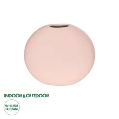 GloboStar® Artificial Garden SICILY 21289 Διακοσμητικό Κεραμικό Βάζo Ροζ Π15 x Μ15 x Υ14cm