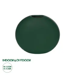 GloboStar® Artificial Garden MENORCA 21292 Διακοσμητικό Κεραμικό Βάζo Πράσινο Π15 x Μ15 x Υ14cm