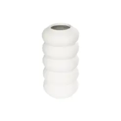 Alternative view of GloboStar® Artificial Garden NOUVEAU 21293 Διακοσμητικό Κεραμικό Βάζo Λευκό Π8 x Μ8 x Υ16cm
