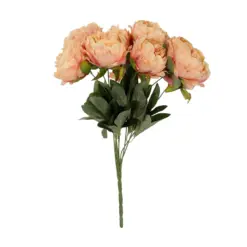 Alternative view of GloboStar® Artificial Garden PEONY FLOWER 21297 Τεχνητό Διακοσμητικό Μπουκέτο Κλαδιά Παιώνιας Μ35 x Π23 x Υ46cm
