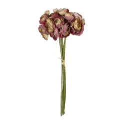 Alternative view of GloboStar® Artificial Garden PINK CAMELIA BOUQUET 21299 Τεχνητό Διακοσμητικό Μπουκέτο Ρόζ Καμέλια Y37cm
