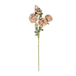 Alternative view of GloboStar® Artificial Garden OLD PINK ROSE BRANCH 21304 Τεχνητό Διακοσμητικό Κλαδί Τριαντάφυλλα Ροζ Y82cm