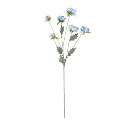 Alternative view of GloboStar® Artificial Garden SKY BLUE PAEONIA BRANCH 21306 Τεχνητό Διακοσμητικό Κλαδί Παιώνιας Μπλέ Y82cm