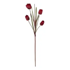 Alternative view of GloboStar® Artificial Garden RED TULIP BRANCH 21309 Τεχνητό Διακοσμητικό Κλαδί Κόκκινη Τουλίπα Y100cm