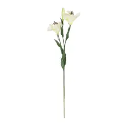Alternative view of GloboStar® Artificial Garden WHITE LILY BRANCH 21310 Τεχνητό Διακοσμητικό Κλαδί Λευκό Κρίνο Y90cm