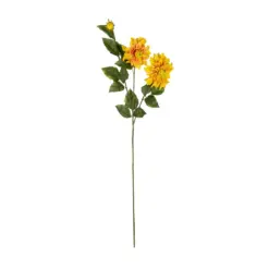 Alternative view of GloboStar® Artificial Garden ORANGE DHALIA BRANCH 21324 Τεχνητό Διακοσμητικό Πορτοκαλί Κλαδί Ντάλια Y115cm