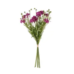Alternative view of GloboStar® Artificial Garden PURPLE CHRYSANTHEMUM BOUQUET 21329 Τεχνητό Διακοσμητικό Μπουκέτο Μωβ Χρυσάνθεμο Y50cm