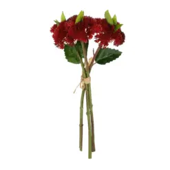 Alternative view of GloboStar® Artificial Garden RED SEDUM BOUQUET 21349 Τεχνητό Διακοσμητικό Μπουκέτο Κόκκινο Σέδο Y30cm