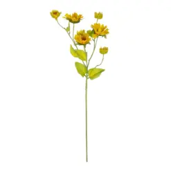 Alternative view of GloboStar® Artificial Garden YELLOW SUNFLOWER BRANCH 21379 Τεχνητό Διακοσμητικό Κλαδί Ηλιοτρόπιο Κίτρινο Y72cm