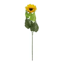 Alternative view of GloboStar® Artificial Garden YELLOW SUNFLOWER BRANCH 21381 Τεχνητό Διακοσμητικό Κλαδί Ηλιοτρόπιο Κίτρινο Y62cm