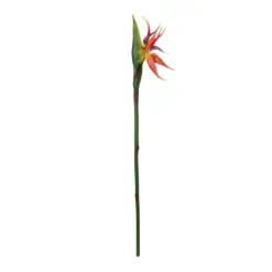 Alternative view of GloboStar® Artificial Garden ORANGE STELIZIA BRANCH 21399 Τεχνητό Διακοσμητικό Κλαδί  Πορτοκαλί Στρελίτζια Y82cm