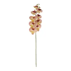Alternative view of GloboStar® Artificial Garden PING SALMON ORCHID BRANCH 21405 Τεχνητό Διακοσμητικό Κλαδί  Ροζ Ορχιδέα Y95cm