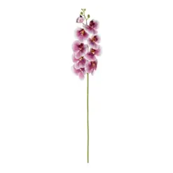 Alternative view of GloboStar® Artificial Garden PINK ORCHID BRANCH 21407 Τεχνητό Διακοσμητικό Κλαδί Ροζ Ορχιδέα Y95cm