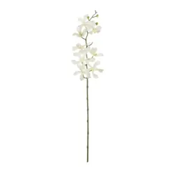 Alternative view of GloboStar® Artificial Garden WHITE VANDA ORCHID BRANCH 21409 Τεχνητό Διακοσμητικό Κλαδί Λευκή Ορχιδέα Y82cm