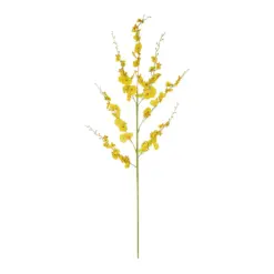 Alternative view of GloboStar® Artificial Garden YELLOW DANCE ORCHID BRANCH 21414 Τεχνητό Διακοσμητικό Κλαδί Κίτρινη Ορχιδέα Y110cm