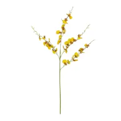 Alternative view of GloboStar® Artificial Garden YELLOW SPRING ORCHIDIUM BRANCH 21415 Τεχνητό Διακοσμητικό Κλαδί Κίτρινη Ορχιδέα Y76cm