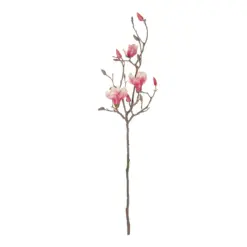 Alternative view of GloboStar® Artificial Garden WHITE - PINK MAGNOLIA 21416 Τεχνητό Διακοσμητικό Κλαδί Ροζ Μανόλια Μ30 x Π13 x Υ110cm