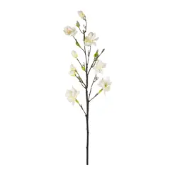 Alternative view of GloboStar® Artificial Garden WHITE YELLOW MAGNOLIA BRANCH 21419 Τεχνητό Διακοσμητικό Κλαδί Λευκή Κίτρινη Μανόλια Y108cm