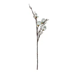 Alternative view of GloboStar® Artificial Garden LIGHT BLUE MAGNOLIA BRANCH 21420 Τεχνητό Διακοσμητικό Κλαδί Μπλε Μανόλια Y105cm
