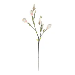 Alternative view of GloboStar® Artificial Garden CHAMPAGNE MAGNOLIA BRANCH 21423 Τεχνητό Διακοσμητικό Κλαδί Σαμπανί Μανόλια Y100cm