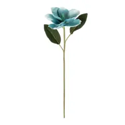 Alternative view of GloboStar® Artificial Garden BLUE MAGNOLIA BRANCH 21425 Τεχνητό Διακοσμητικό Κλαδί Μπλε Μανόλια Y80cm