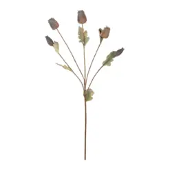 Alternative view of GloboStar® Artificial Garden POPPY FRUIT BRANCH 21432 Τεχνητό Διακοσμητικό Κλαδί Παπαρούνα Y62cm