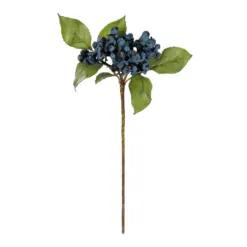 Alternative view of GloboStar® Artificial Garden BLUBERRIES FRUIT BRANCH 21434 Τεχνητό Διακοσμητικό Κλαδί Μπλε Μύρτιλο  Y30cm
