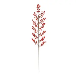 Alternative view of GloboStar® Artificial Garden RED BERRIES FRUIT BRANCH 21440 Τεχνητό Διακοσμητικό Κλαδί Κόκκινο Γκί Y96cm