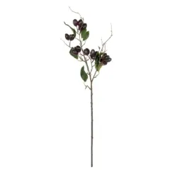 Alternative view of GloboStar® Artificial Garden OLIVE FRUIT BRANCH 21449 Τεχνητό Διακοσμητικό Κλαδί Ελίας Y70cm