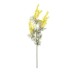 Alternative view of GloboStar® Artificial Garden YELLOW MIMOSA FRUIT BRANCH 21451 Τεχνητό Διακοσμητικό Κλαδί Κίτρινη Μιμόζα Y76cm