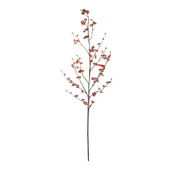 Alternative view of GloboStar® Artificial Garden RED CHERRY BLOSSOM BRANCH 21455 Τεχνητό Διακοσμητικό Κλαδί Κόκκινης Κερασίας Y110cm