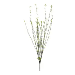 Alternative view of GloboStar® Artificial Garden GREEN WILLOW FLOWER BRANCH 21458 Τεχνητό Διακοσμητικό Κλαδί Λευκή Ιτιά Y86cm