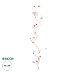GloboStar® Artificial Garden MANGOLIA FLOWER VINE 21473 Τεχνητό Διακοσμητικό Κλαδί Μανόλιας  Y300cm